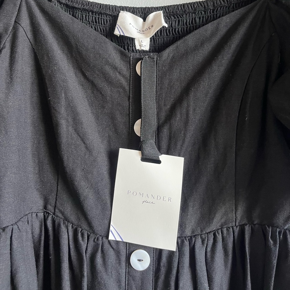 Pomander Place Alexis midi dress in black - Picture 10 of 11